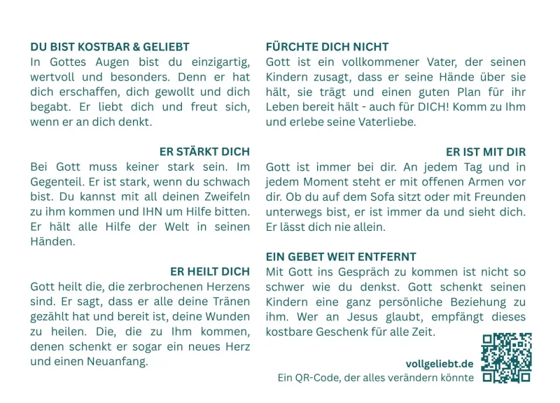 Gott sagt über Dich / Männerkarte 14,8x10,5 cm