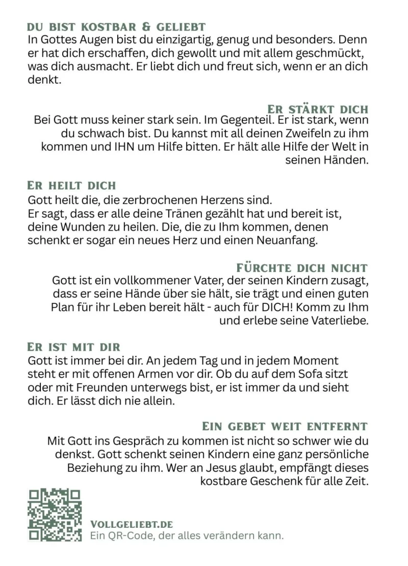 Gott sagt über Dich / Männerkarte