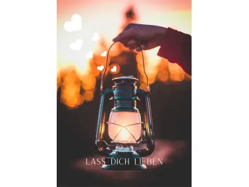Lass dich lieben, Karte 14,8x10,5 cm