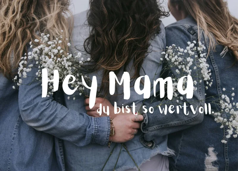 Hey Mama, Grußkarte 14,8x10,5 cm (A6 Postkartengröße)