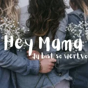 Hey Mama, Grußkarte 14,8x10,5 cm (A6 Postkartengröße)