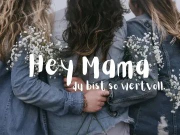 Hey Mama, Grußkarte 14,8x10,5 cm (A6 Postkartengröße)