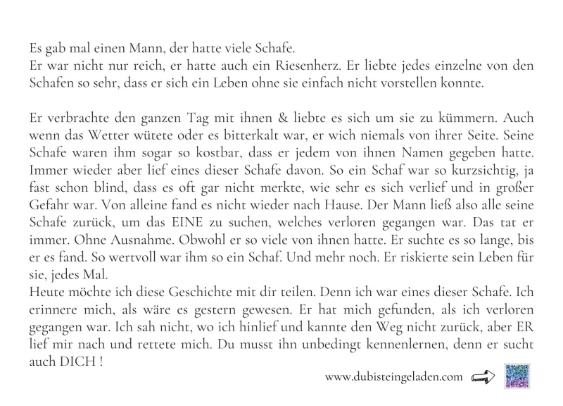 Karte, Verlaufen, Eine wahre Geschichte