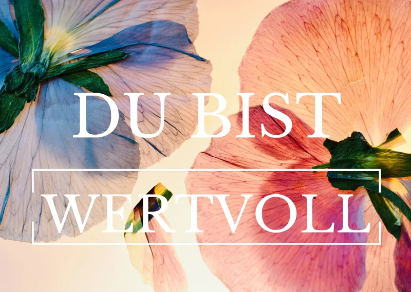 Klappkarte, Du bist wertvoll