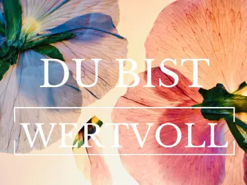 Klappkarte, Du bist wertvoll