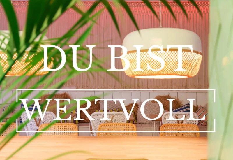 Klappkarte, Du bist wertvoll