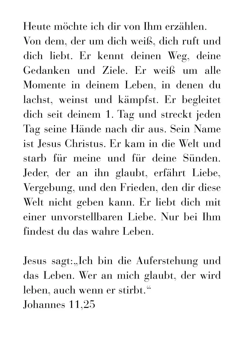 Klappkarte, Du bist geliebt