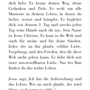 Klappkarte, Du bist geliebt