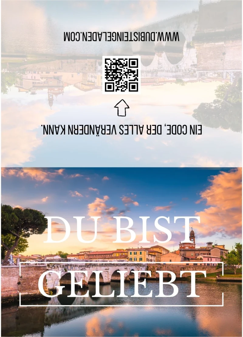 Klappkarte, Du bist geliebt