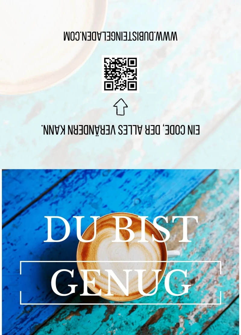 Klappkarte, Du bist genug