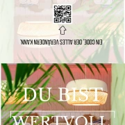 Klappkarte, Du bist wertvoll