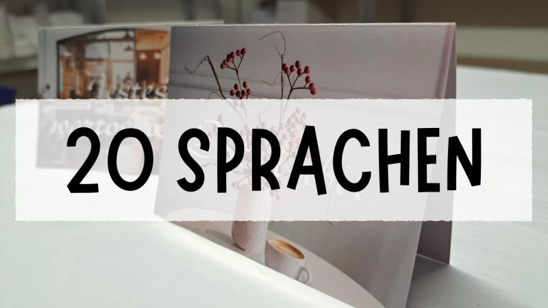 Klappkarte Fremdsprachig Matthäus 7, 7-8