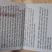 Klappkarte Fremdsprachig Matthäus 7, 7-8