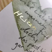 Liebe im Herzen , Edle Karte 14,8x10,5 cm