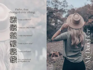 Meine Tochter Frauenkarte/ Doppelkarte Englisch