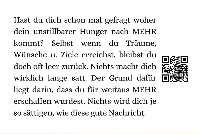 Mini Karte, Bist du satt? NEU