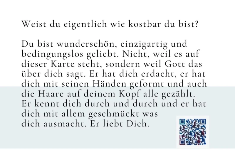 Mini Karte/Wunderschön