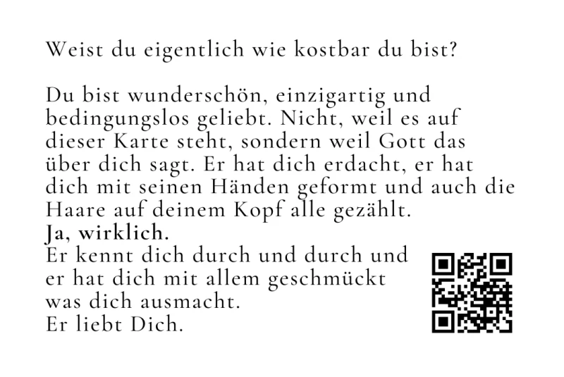 Mini Karte/Wunderschön