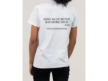 Oversize-Tshirt Frauen / Fang an zu beten