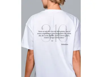 Oversize-Tshirt Frauen / Johannes 3:16