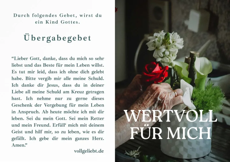 Seniorenkarte Wertvoll für mich Blumen 14,8x10,5 cm