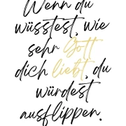 Wenn du wüsstest, Edle Grußkarte A6 Postkartengröße MIT GOLD