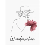 Wunderschön, Frauenkarte 14,8x10,5 cm