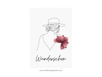 Wunderschön, Frauenkarte 14,8x10,5 cm